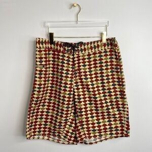 Patagonia Board Shorts Mens 35 Floral Swimming Summer Surfing Multicolor Nylon